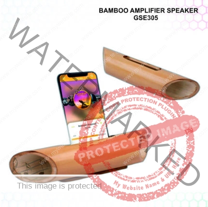 Bamboo Music Amplifier For Smartphones In Pu Gloss Finish