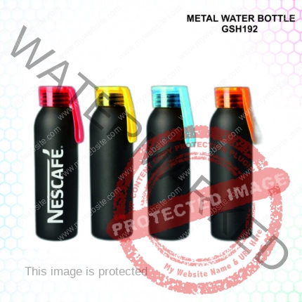 Water Bottle With Silicon Carry Strap
