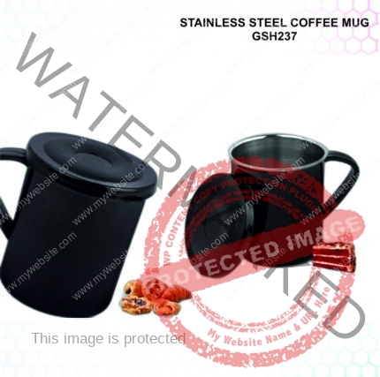 Shiny SS Coffee Mug With Handle | Cap Included | Capacity 225ml Approx