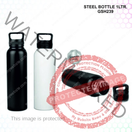 Steel Bottle With Silicon Ring Handle | Capacity 1000 Ml Approx