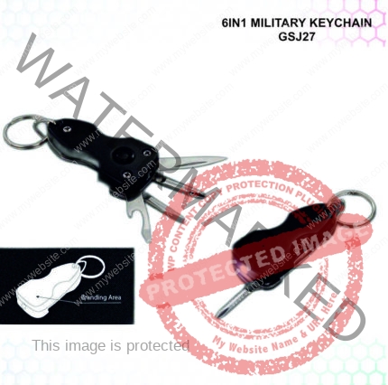 6 In 1 Military Key Chain (With Toolkit And Torch)