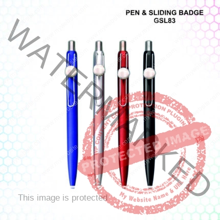 Pen With Round Badge