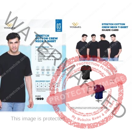 STRETCH COTTON CREW ROUND NECK TSHIRT