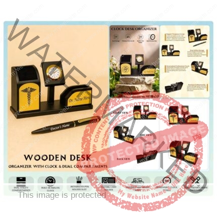 Wooden Desk Organiser